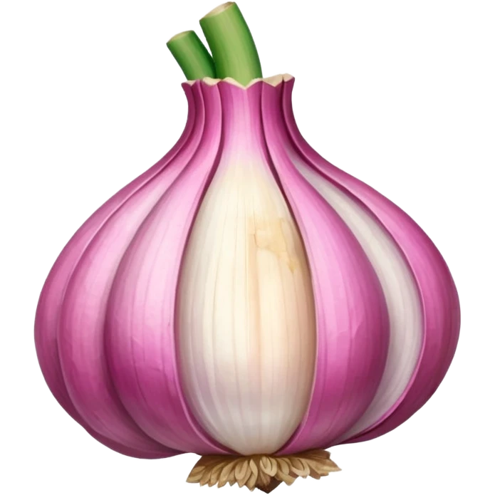 pink garlic with piece emoji