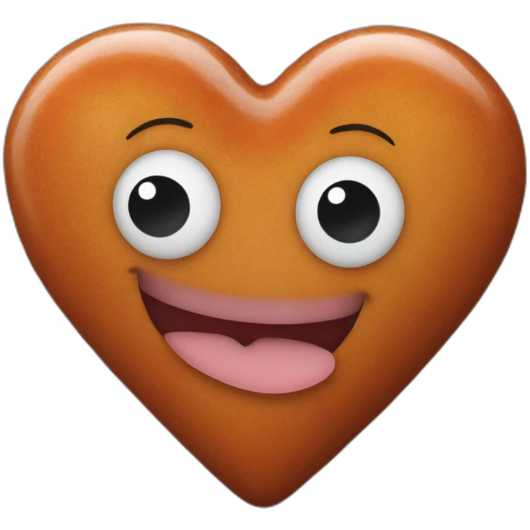 a heart with a rougail sausage in it emoji