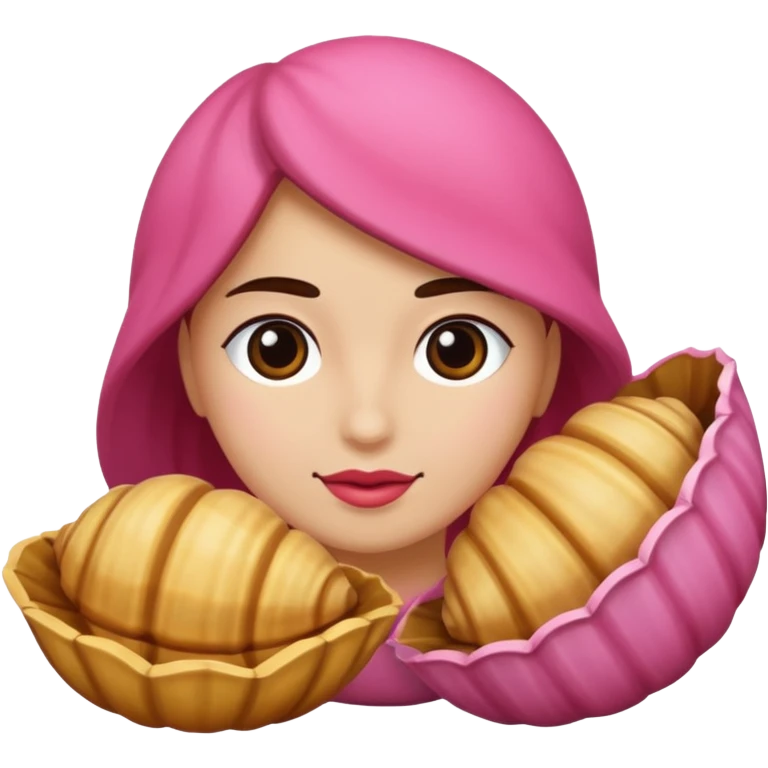 Rosa mujer conchas marinas   emoji