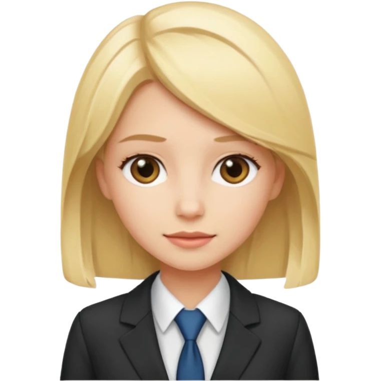 blonde womand, cute, from sector commercial emoji