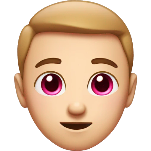Face with heart pink eyes emoji