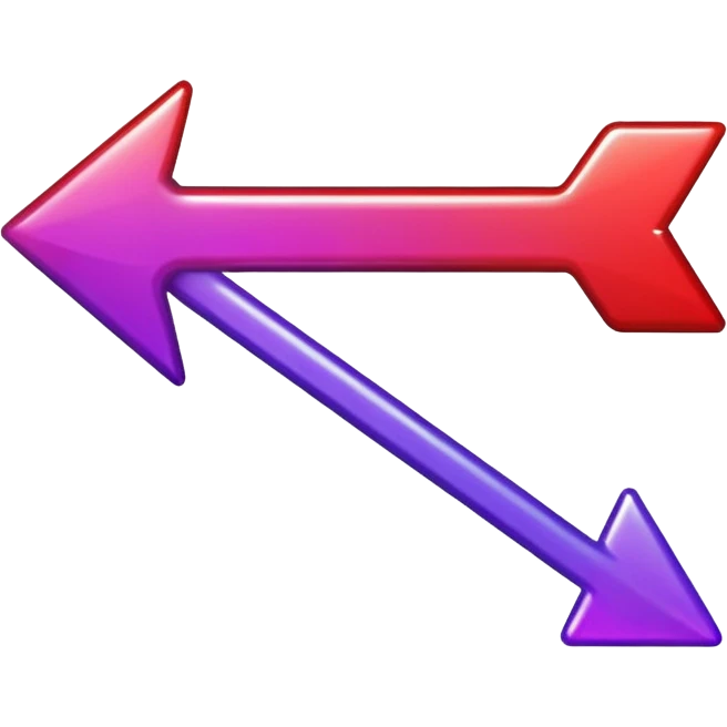 color gradient between red and purple glitter arrow right emoji