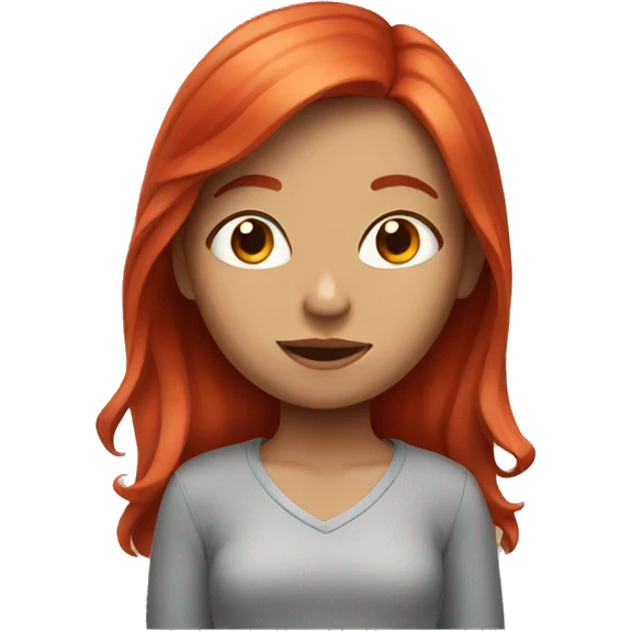 Girl with red hair emoji