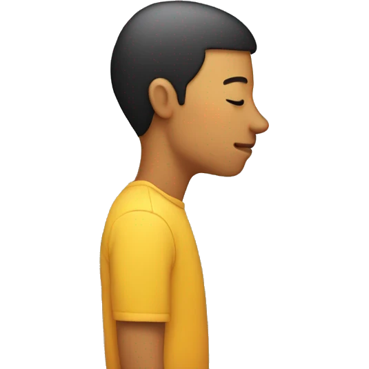 person smelling on shoulder emoji