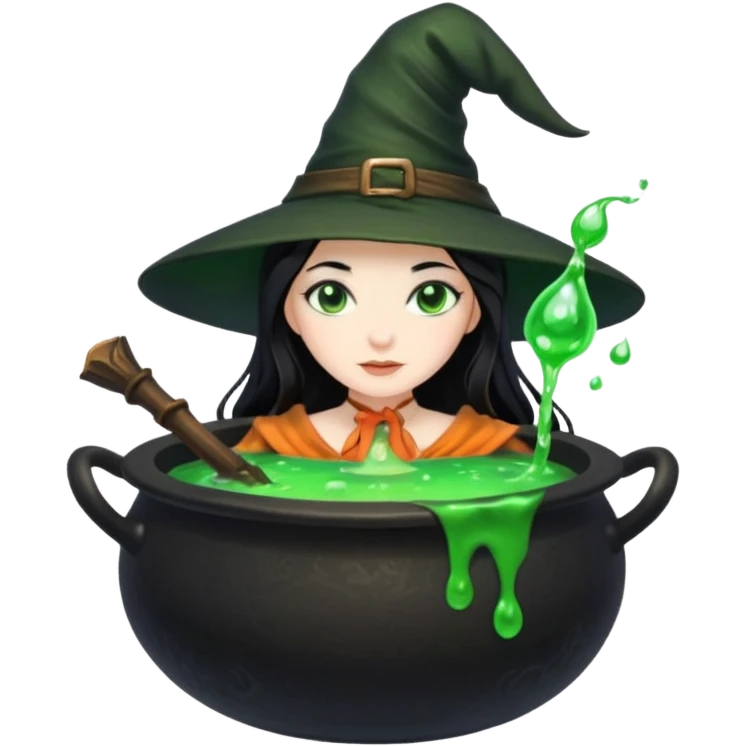 Witch Girl İn A Cauldron emoji