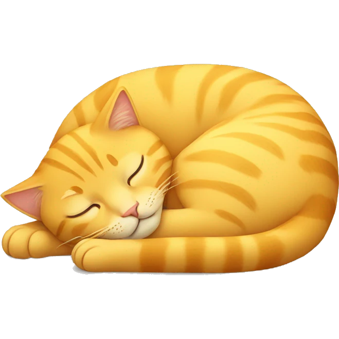 Yellow cat sleeping  emoji