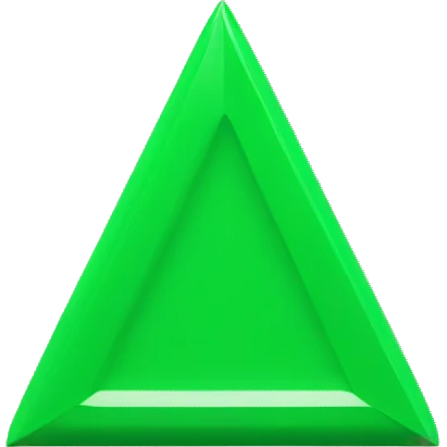 triangulo verde unicolor no 3D emoji