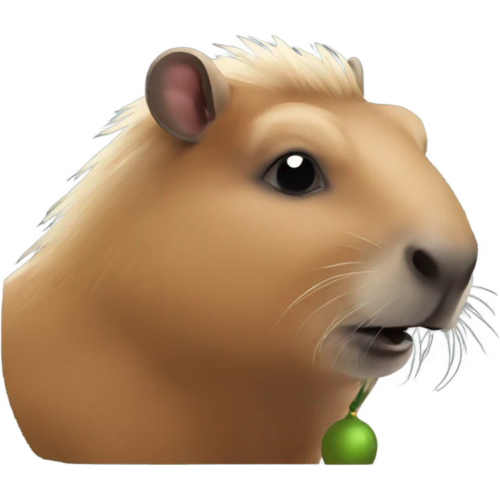 Santa capybara  emoji