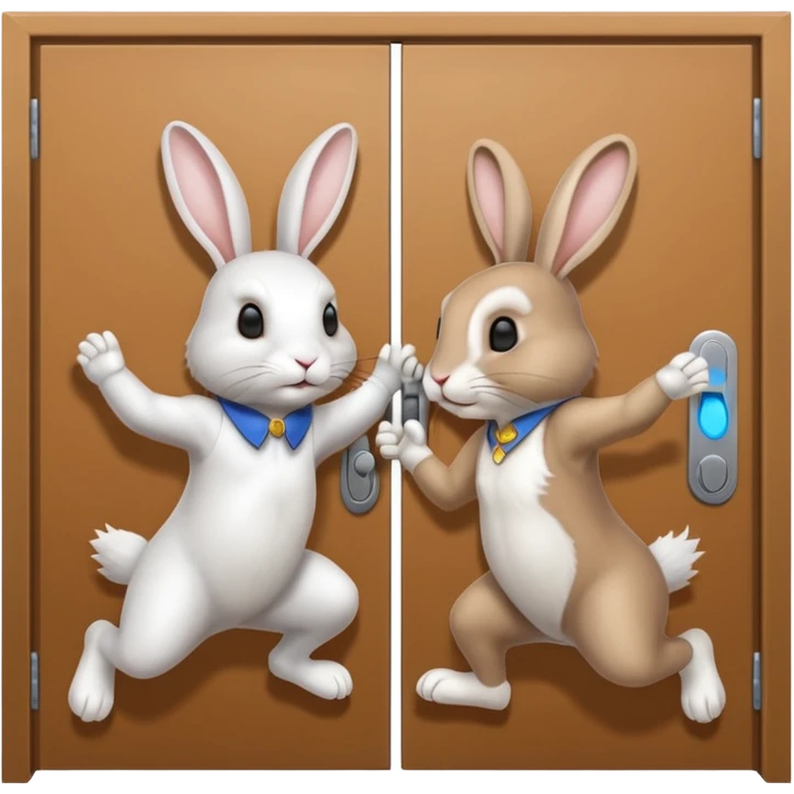 I want the alliance leader to kick me out of the alliance and close the door, so that they both look like rabbits. emoji