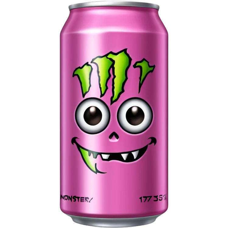 Normal can of monster energy drink nothing else no extra details needed just the real monster can  make it pink  emoji