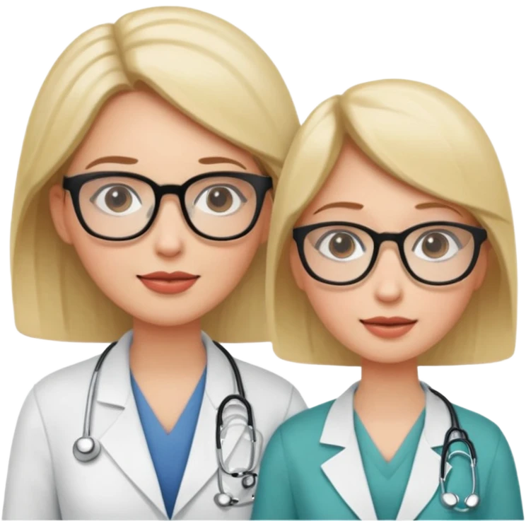 woman talks with doctor emoji