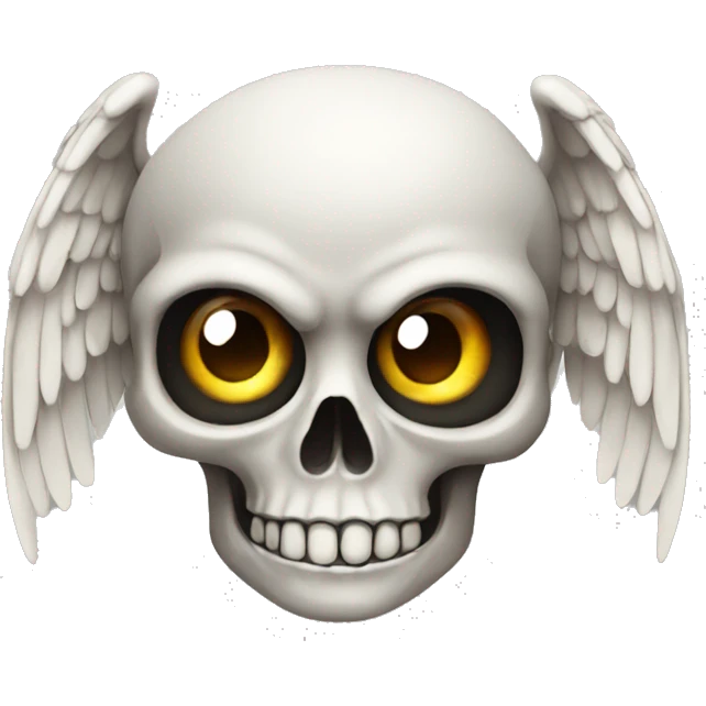 Skull with big eyes and wings  emoji