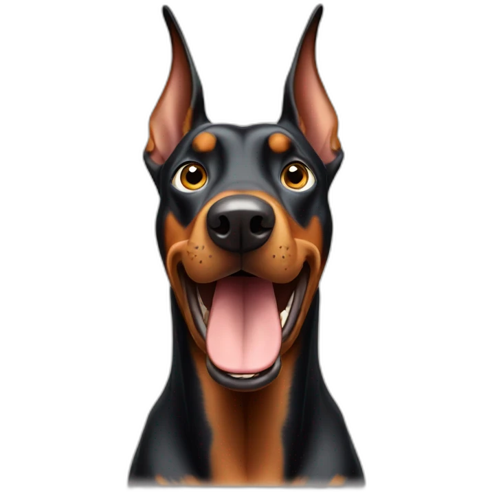 Shocked face doberman emoji