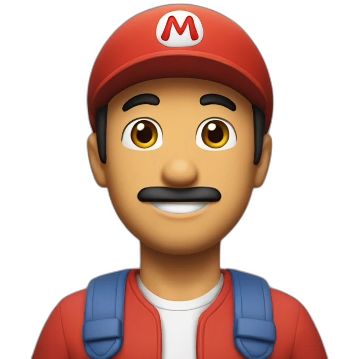 Pochita with mario emoji