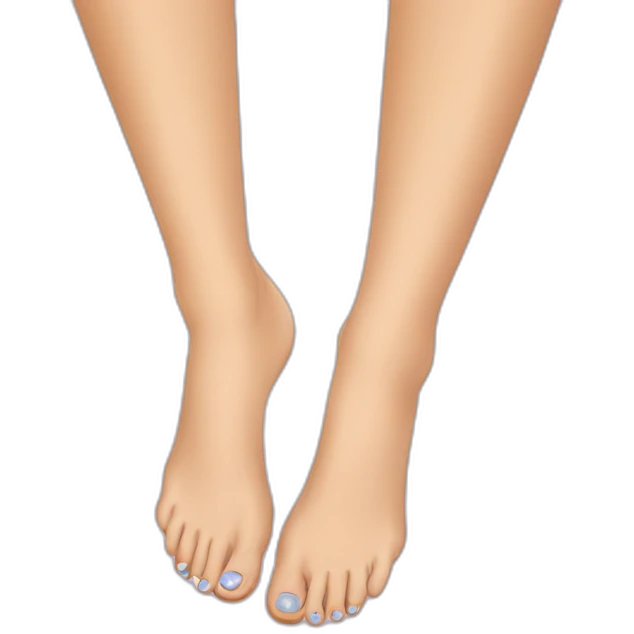 Blonde girl pedicure emoji