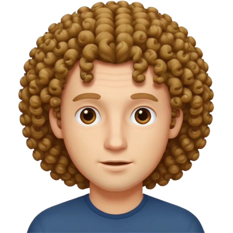 curly haired head cat man emoji