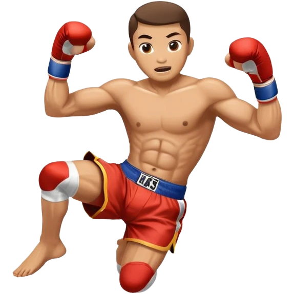 Muay thai jumping action emoji