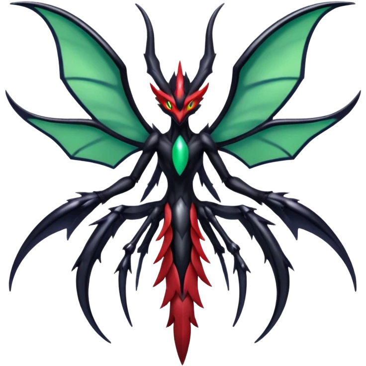 Shiny Oily Glossy Yveltal-Scyther-Darkrai-Lunala-fusion emoji