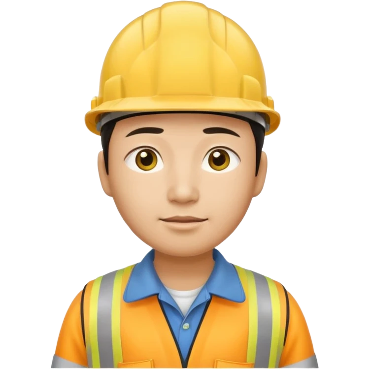 The narrow-eyed Chinese construction worker emoji