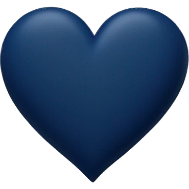 Navy blue matte heart emoji