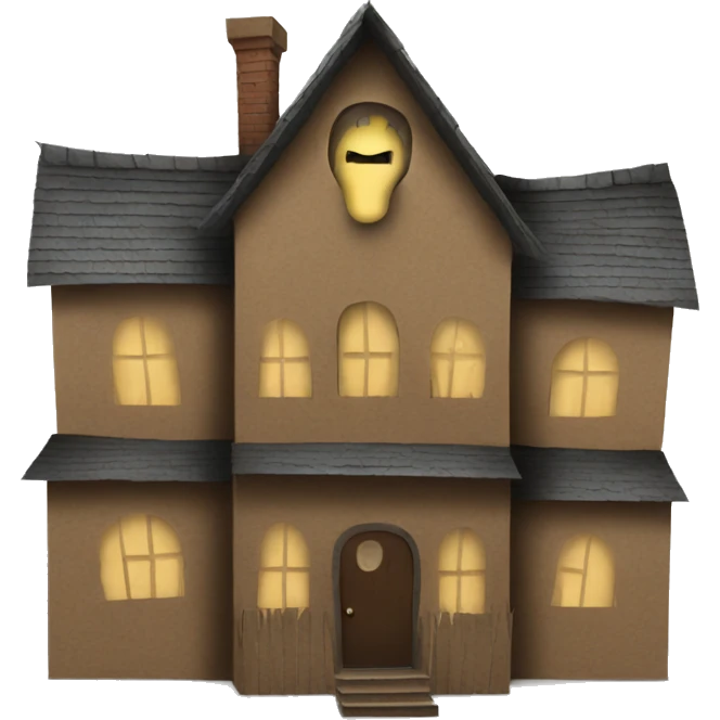 Huge Cardboard haunted house  emoji