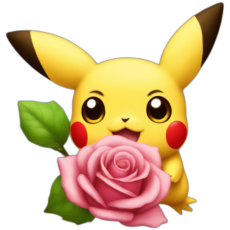 Pikachu rose emoji