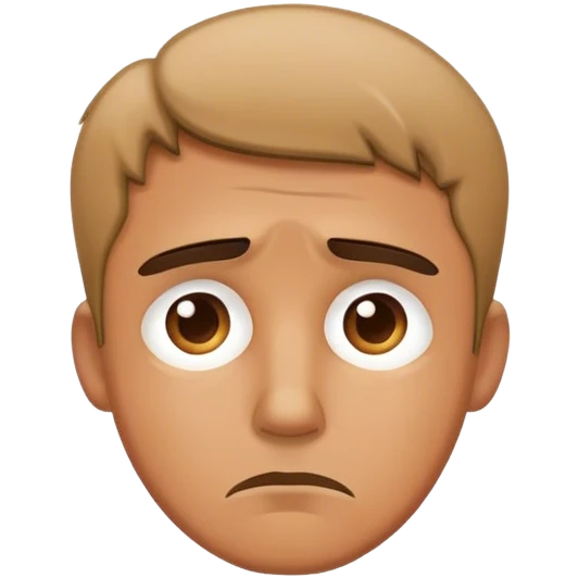 Man sad outside  emoji