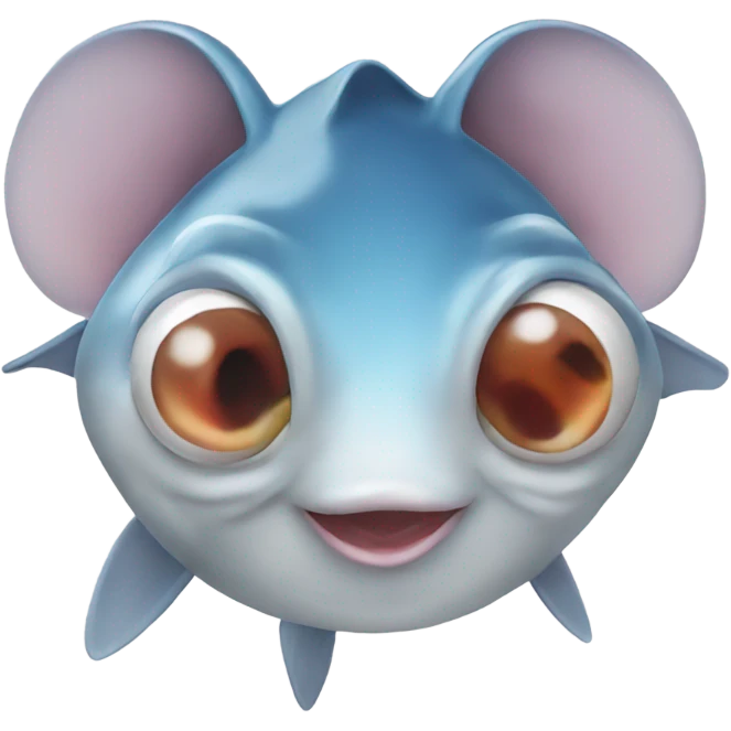 Mouse kiss fish emoji