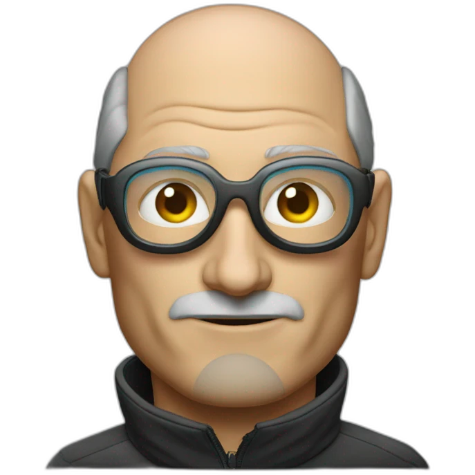 Steve Jobs with ski goggles emoji