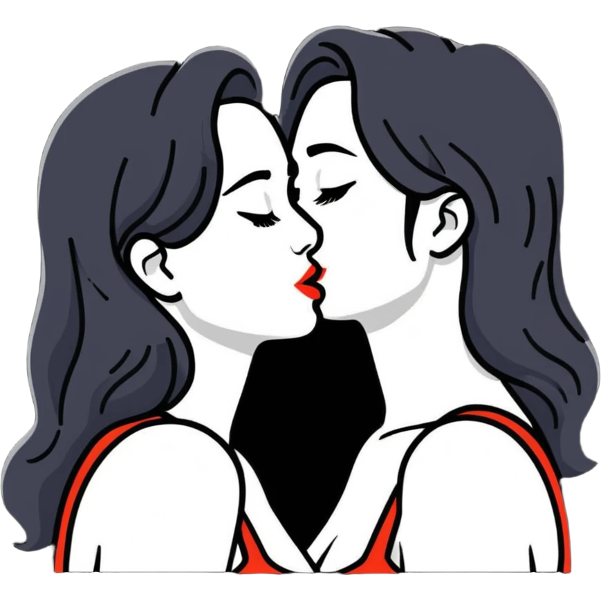 two women kissing emoji