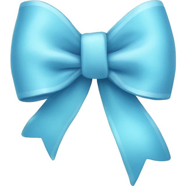 light blue bow emoji