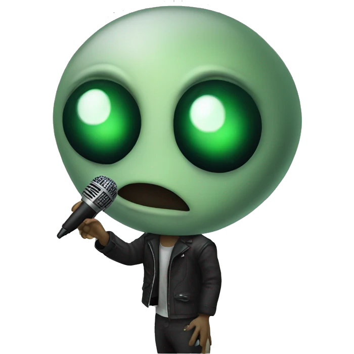 Alien singer emoji
