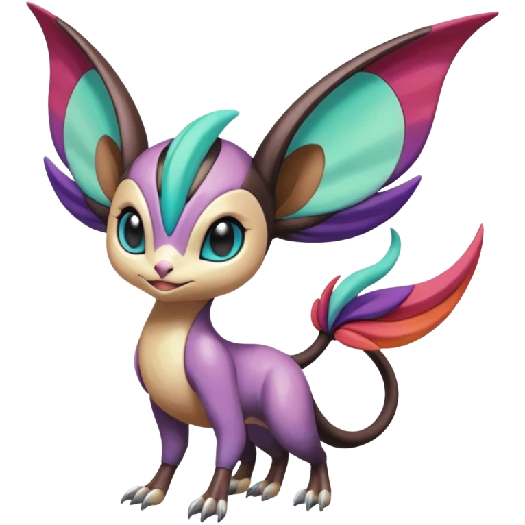 Shiny Cute Realistic Exotic Colorful Meloetta-Noivern-Stitch-Fakémon-creature-hybrid emoji