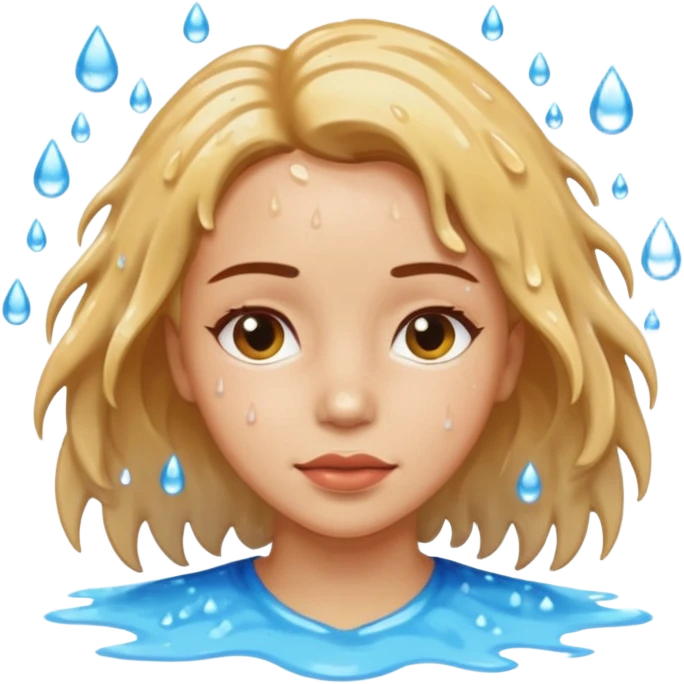 Woman splashed emoji
