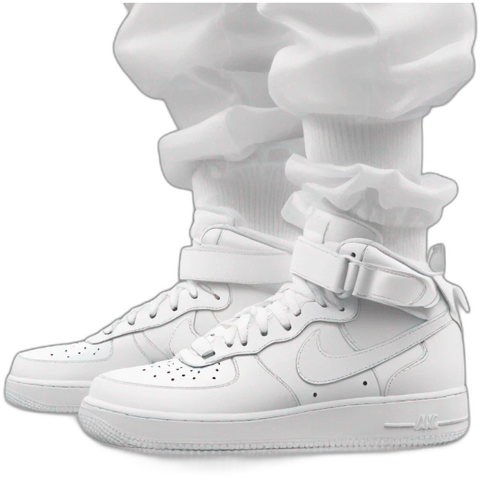 Nike aire force one white emoji