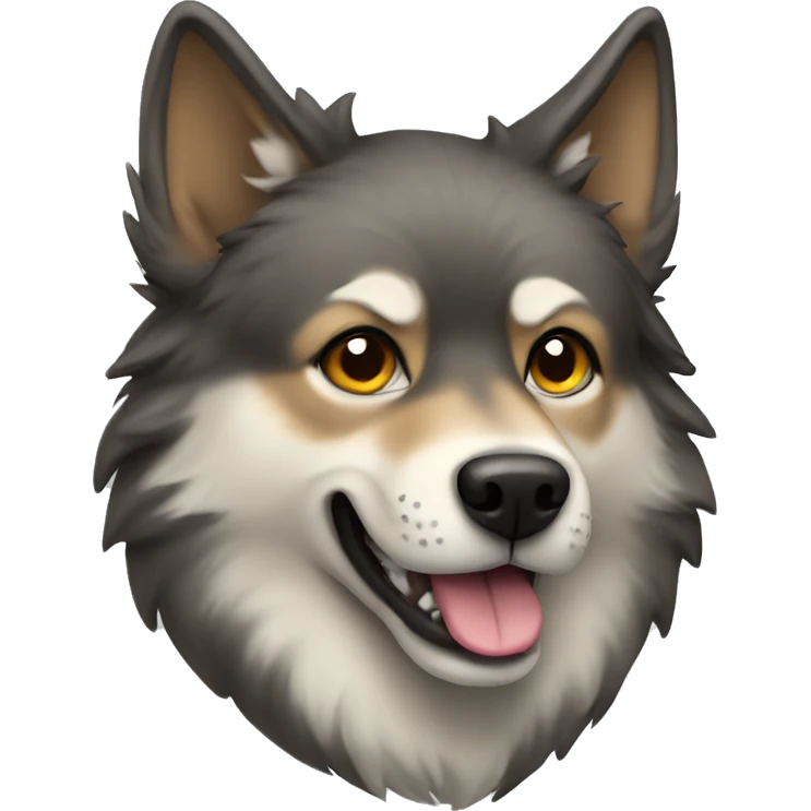 Dog like a wolf emoji