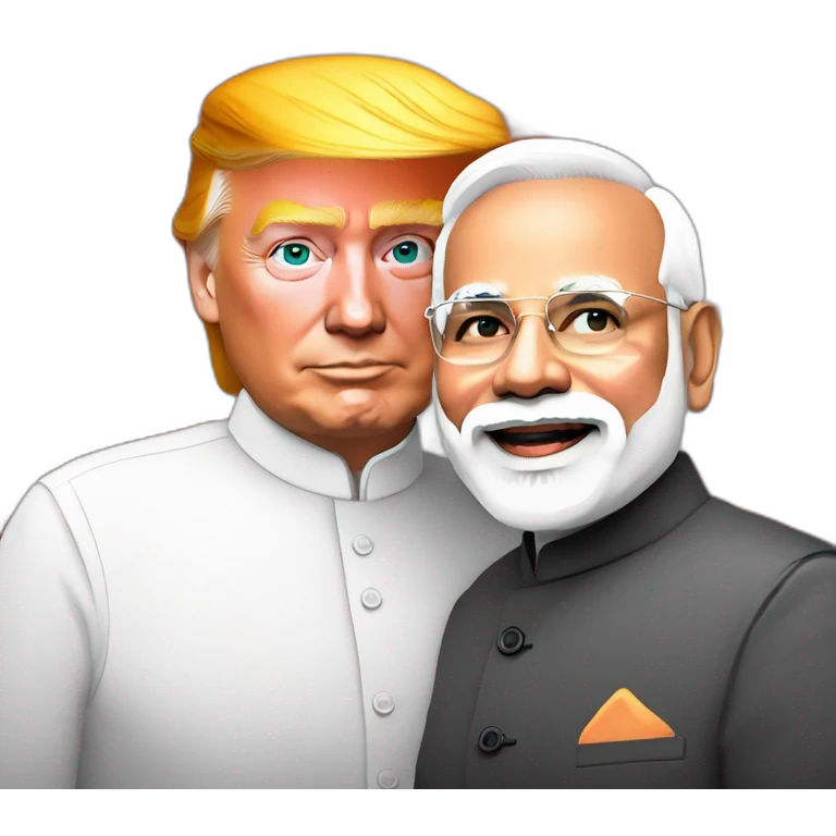 emojis-donald Trump with Narendra modi-so emoji