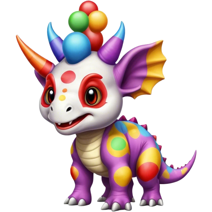 triceratops clown emoji