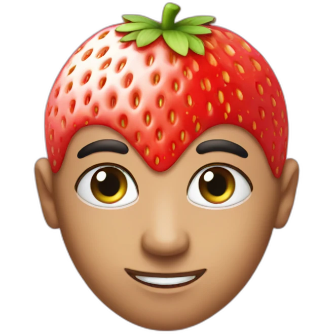 A bald strawberry emoji