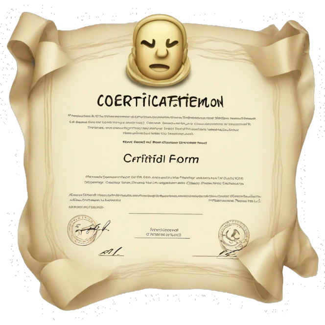Certificate emoji