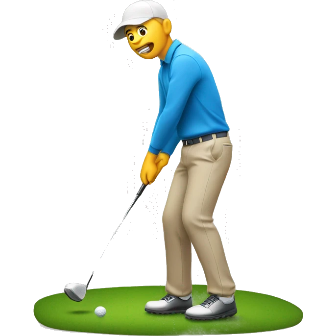 man swinging golf club emoji