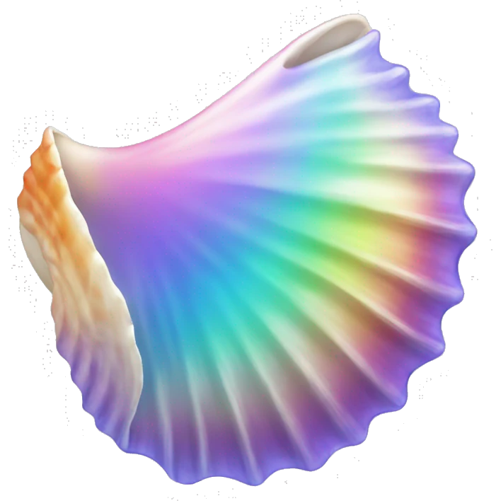 Sparkling rainbow seashell  emoji