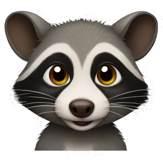 Possum mixed with a raccoon emoji