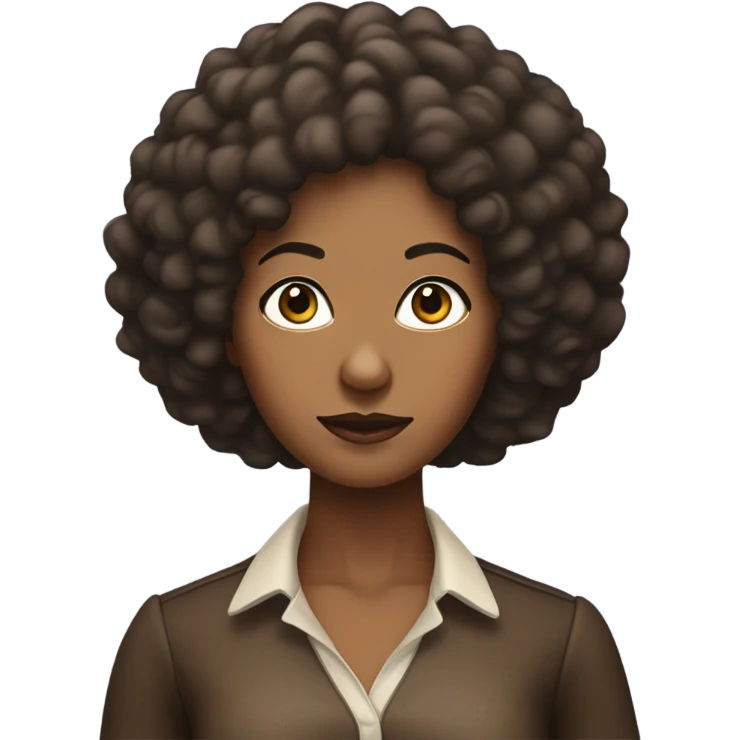 Miss Sherlock as a brown-skinned woman with an afro  emoji