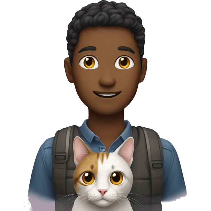 Cat with a human emoji