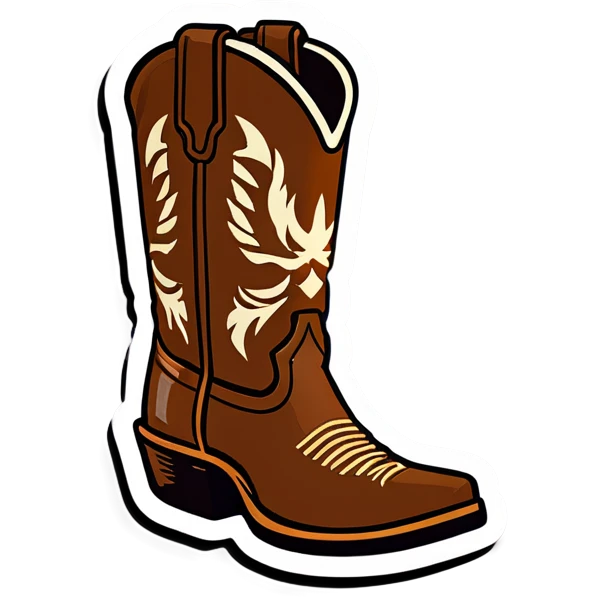 Brown western boots emoji