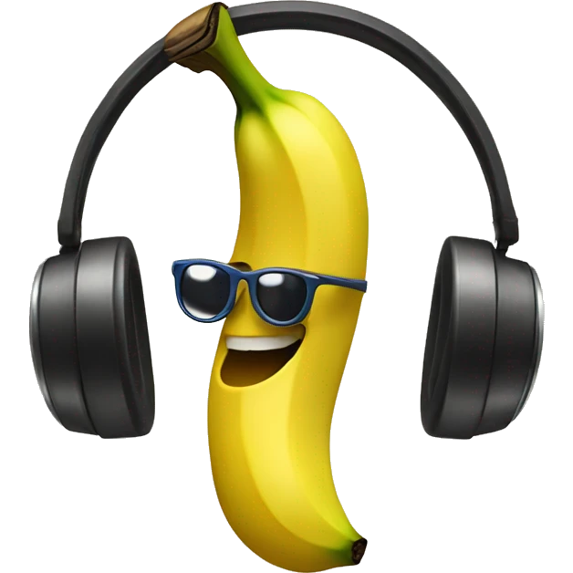 a banana with headphones emoji