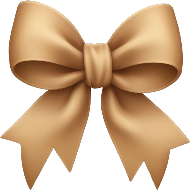 cute light brown bow emoji