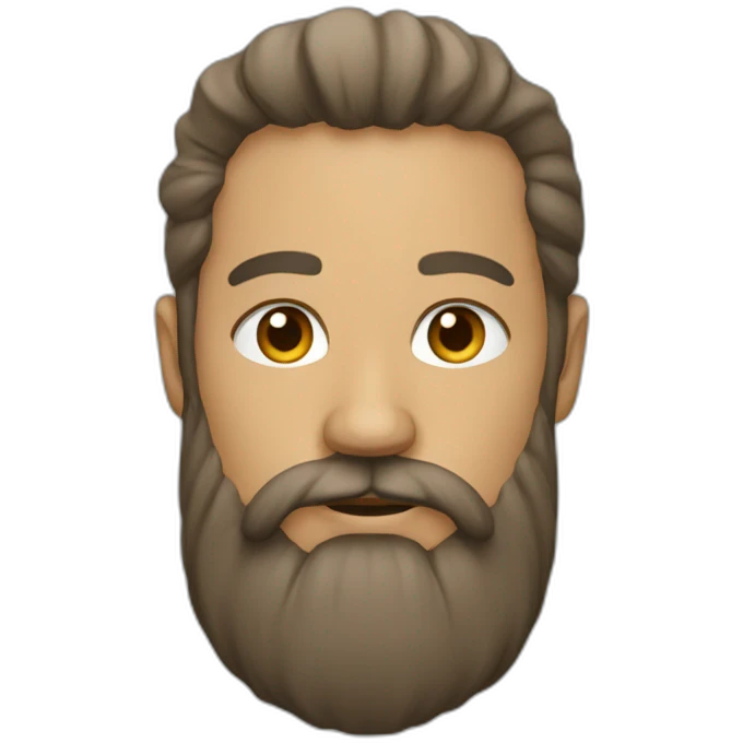 Homme avec de la barbe en colère emoji
