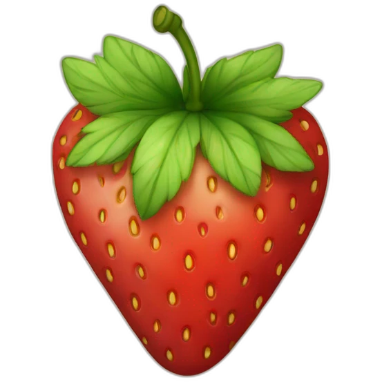 a strawberry emoji